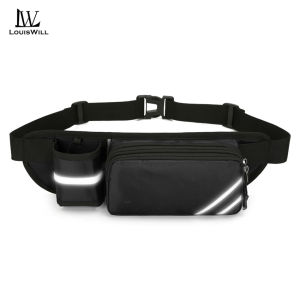 LouisWill Outdoor Waist Bag Sports Kettle Bag Men Women Running Bum Bag with Water Bottle Holder Portable Gym Bag for Running Cycling Hiking Walking(Only bag No kettle)