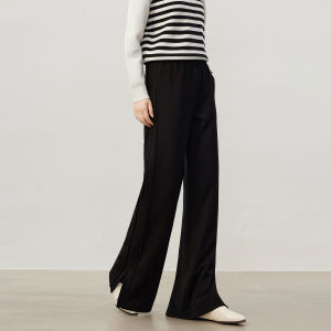 Yigue | Draping Thermal Loose High-Waist Long Trousers