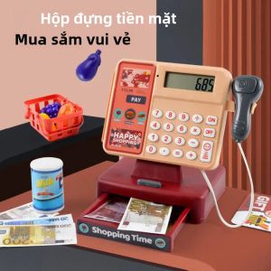 Đồ Chơi Máy Tính Tiền Cho Trẻ Em Có Âm Thanh & Đèn Mô Phỏng Thực Phẩm Trò Chơi Siêu Thị Playhouse Dành Cho Bé Trai Và Bé Gái Quà Tặng Giáng Sinh