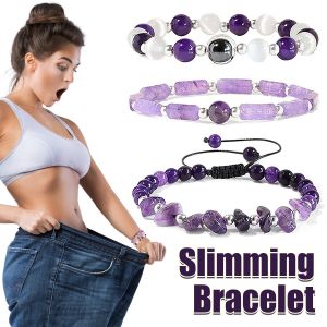 3pcs/Set Body-Purifying Amethyst Bracelet for Weight Loss Yoga and Meditation - Healing Stone Jewelry for Women and Men