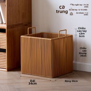Giỏ Đựng Quần Áo Mây Tre Trang Trí