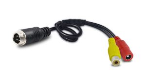 QXNY 4Pin Aviation Head Male/Female to RCA AV/Female DC Multiple Cable Plug Adapter Converter For Car Rear Camera Monitor