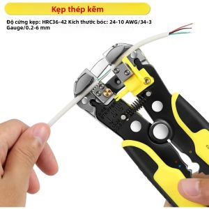 Đa Năng Tuốt Dây Kìm Cách Điện Cắt Dây Crimper Điều Chỉnh Điện Kìm Cho Các Dự Án DIY
