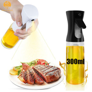 300ml Oil Spray Bottle Newest Upgraded Kitchen Transparent Sauce Spray Pot Household Leakproof Olive Oil Dispenser Can