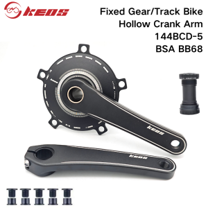 KEOS venue car fixed-fly bicycle crank chainring 144BCD hollow one-piece aluminum alloy closed chainring 44T-56T
