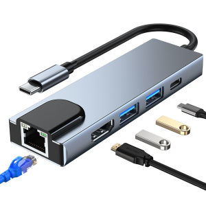 Bộ Chuyển Đổi USB C Sang HDMI Gigabit Ethernet Rj45 Lan Cho Macbook Pro Air 13 15 iPad Thunderbolt 3 Type C Hub USB C Dock PD Charge