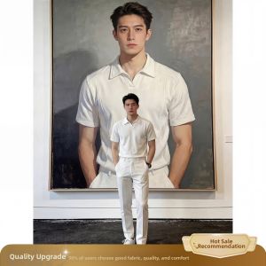 ZHUOCAN | Stylish Polo Shirt With Turn-down Collar