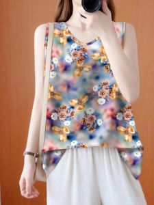 Áo Vest Mùa Hè Mới Đa Năng Giảm Tuổi Tác Nổi Tiếng Mạng Lưới Che Bụng Thon Gọn Thời Trang Áo Khoác Ngoài Chất Liệu Polyester