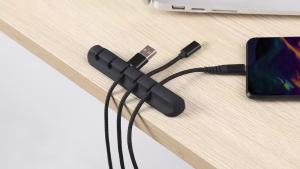 Self-Adhesive Power Cord Cord Manager Fixed Chuck Plug Mouse Cable Headset Winder Mobile Phone Data Cable Card Silicone Desktop