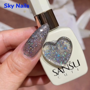 SANSU ชุดยาทาเล็บปักเลื่อม 36 สี < การ์ดสีฟรี > 15ml/ขวด สามารถจัดส่งได้ทันที