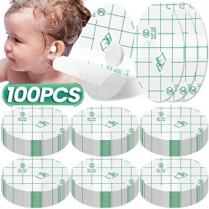 100PCS Disposable Ear Stickers Adults Baby Shower Waterproof Ear Pad Covers Salon Hairdressing Dye Shield Swimming Anti-Wear Heel Patch