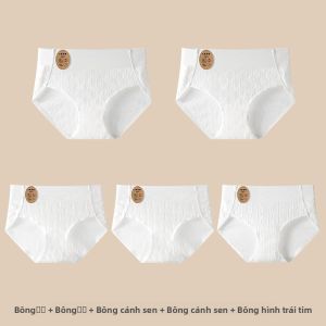 MiiOW | Quần lót cotton nguyên chất cạp cao kháng khuẩn cho nữ Quần lót tam giác trẻ em mới 2024 Quần lót thoải mái thoáng khí
