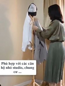 Cây Treo Móc Quần Áo Đứng Đế 3 Chân Chắc Chắn Thông Minh Đa Năng Treo Quần Áo Tiện Lợi Trang Trí Nội Thất Phòng Ngủ Dễ Dàng Lắp Ráp
