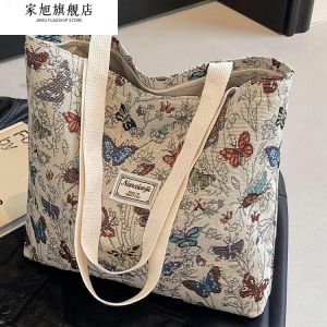 Large Capacity Canvas Tote Bag 2025 New Commuter Womens Bag Fashionable Outdoor Single Shoulder Mommy Bag Office Furniture