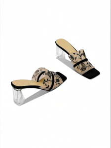 JESSICA SOPHIA | Chinese Style Breathable Mesh Embroidered Heels Slippers