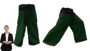 ผ้าซาราฟ กางเกงเลย์ Cotton สีเทาบน กรมล่าง