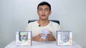 Mainan bayi-bayi Musik drum Komidi bisa putar hiburan anak T46