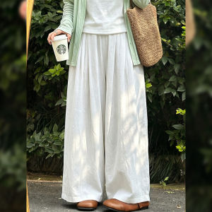 XINGJUSHE | White Linen Leisure Culotte Pants