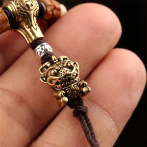 Tibetan Style Crafts Rosary Bracelet Accessory DIY Jingang Xingyue Passion Fruit Seed Bodhi Accessories Brass Small Gluttonous Beiyun