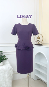 Đầm thiết kế sang trọng thanh lịch chất liệu Cotton Lạnh Hàn Quốc cao cấp mềm mịn DD4L0437 Thời trang Thiều Hoa