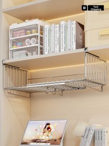 WUBUWEI | No-Drill Over Bed Shelf Organizer for Bunk Beds College Rooms Storage Rack
