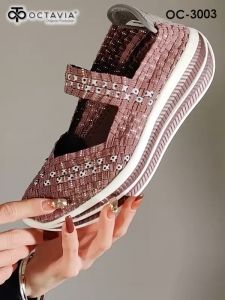 OCTAVIA Sepatu Slip On Rajut Knit Wedges Wanita OC-3003