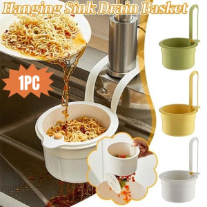Sink Drain Basket Strainer Food Waste Filter Faucet Hanging Auto Draining Kitchen Rinse Holder