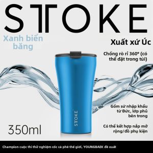 STTOKE | Cốc Cà Phê Du Lịch Có Lớp Cách Nhiệt Bằng Gốm Trong