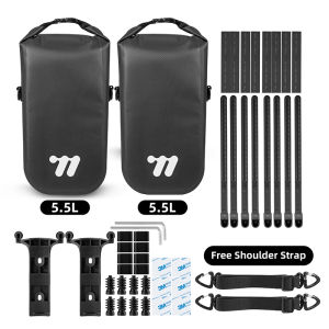 WEST BIKING Bicycle Front Fork Bag 5.5L Full Waterproof Quick Release Bike Bag Cycling Storage Bag MTB Road Bike Accessories