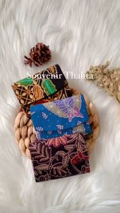 ISI 50 PCS Souvenir Pernikahan Dompet Batik kemas Box Rustik souvenir pernikahan murah