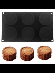 6 Khoang Cây Bụi Cây Khuôn Silicon Tròn Chocolate Món Tráng Miệng Tiệc Trà Phong Cách Pháp Bánh Ngọt Khuôn Nướng Bánh Thân Thiện Với Môi Trường Phụ Kiện Nhà Bếp