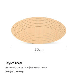 Ceramic Plate Forming Mold Wood Concentric Geometric Hand-printed Blank-shaped Pottery Tools Clay Cutting Guide Rail Round Oval