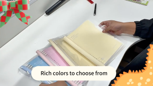 B5 Binder Notebook 8-ring Coil Notebook Loose Leaf Notebook with 60Sheets Line Paper Office School Supplies