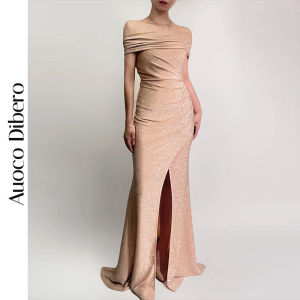 ชุดราตรีเอวกลางแขนกุดทรงเอสีพื้นเซ็กซี่สไตล์หรูหราสำหรับงานปาร์ตี้งานเลี้ยงงานแต่งงานงานปีใหม่ชุดเดรสยาวเอวสูง