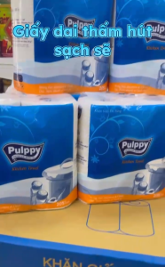 GIẤY LAU BẾP ĐA NĂNG PULPPY 2 CUỘN 205 TỜ/ BỊCH (Bibistore TB)