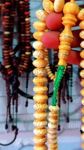 Tasbih Kayu Nibung atau Liwung Putih Ukuran 16mm - Motif Muslim