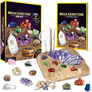 /2026 Mega Gemstone Dig Kit-dig and discover gem stone crystal dig toy set child educational toy crystal mining kit Kids gift