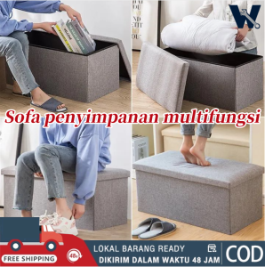 Wingent sofa storage box multifungsi Storage Box Bisa dilipat Sofa Box Organizer Footrest Seat