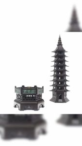 Tháp Đốt Nhang Trầm Không Tăm Tháp Văn Xương Phong Thủy 9 Tầng Chất Liệu Hợp Kim Cao Cấp