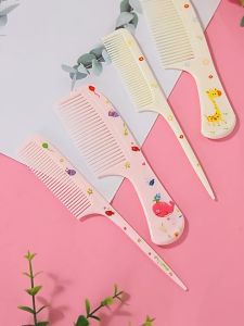 COD SISIR 1 SET ISI 2 PCS WARNA PASTEL MOTIF LUCU DENGAN BRUSH LEMBUT ANTI KUSUT