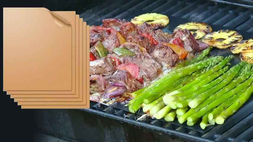 ArtLiving  BBQ Grill Mat Barbecue Outdoor Baking Non-stick Pad Reusable Cooking Pad for Party