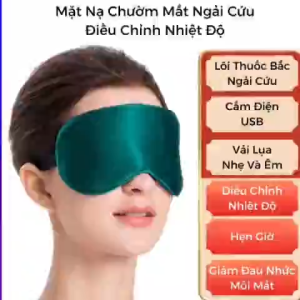 Túi Chườm Nóng Mắt Ngải Cứu Tự Động Điều Khiển Nhiệt Độ và Hẹn Giờ Giúp Giảm Mỏi Mắt Hiệu Quả PVN9153