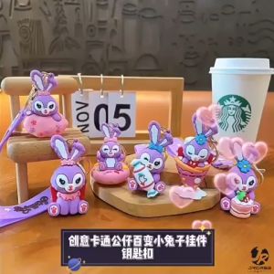 Gantungan Kunci Lucu 3D Stella Lou + Tali Tulisan Stella Lou + Kaitan Keychain Tas Key Chain Disney Karakter Kartun Gantungan Kunci Motor Mobil Rumah Bag Hadiah Gift Souvenir Ultah Ulang Tahun