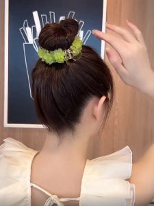 Tea Flower Hair Accessories Womens Summer Chignon Hairpin Back of Head Clip on Hair Decorations Fresh out Fashion Hairpins