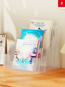 WUBUWEI | Clear Acrylic Book Storage Rack