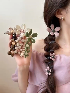 Fashion High Elastic Star Spiral Hair Rope Head Rope Ponytail Hair Ring Rubber Band Headdress
