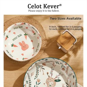 Ceramic Underglaze Large Soup Bowl