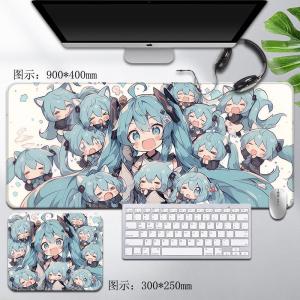 Bandai | Hatsune Miku Váy Cưới Anime Miếng Lót Chuột Chống Trơn Trượt Lớn Để Bàn Thảm Chống Bụi Bẩn Cao Su Chơi Game Mousepad