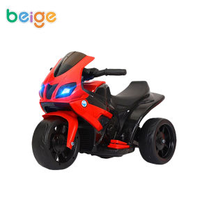 Beige Electric Motor For Kids Rechargable Motors With Music And Light Motorcycle Ride On
