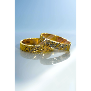 MJ Jewellery 916/22K Gold Shattered Ice Ring C325